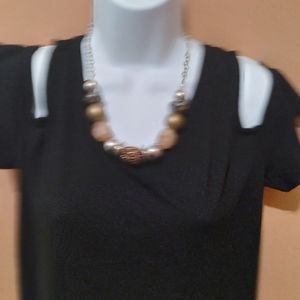 Black casual ladies short dress.